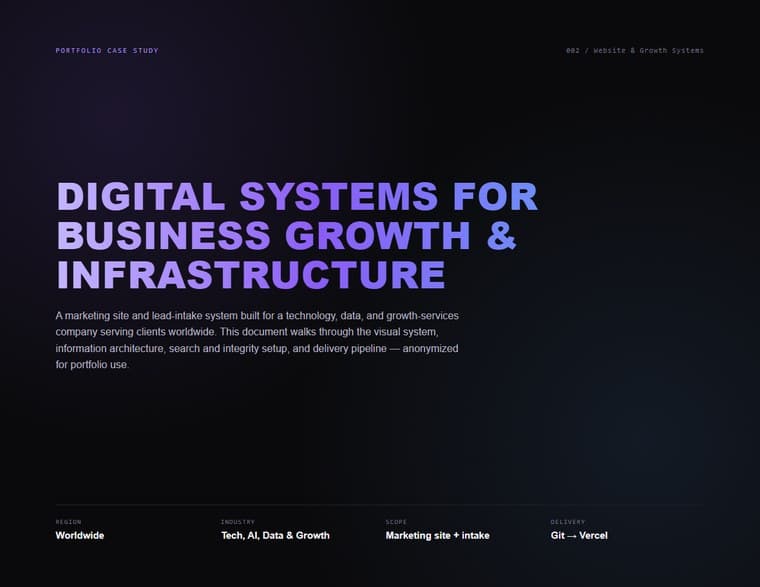 Digital Systems for Business Growth & Infrastructure