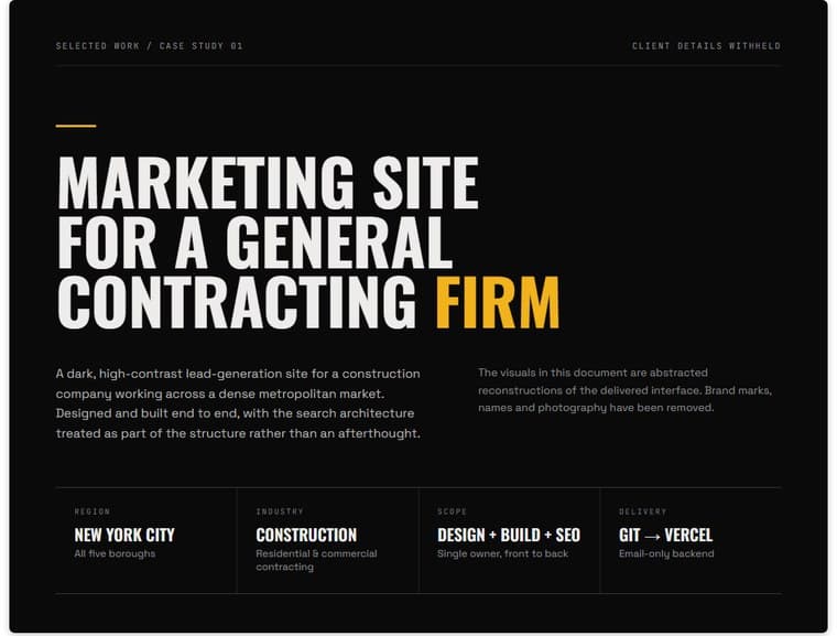 Marketing Site for a General Contracting Firm