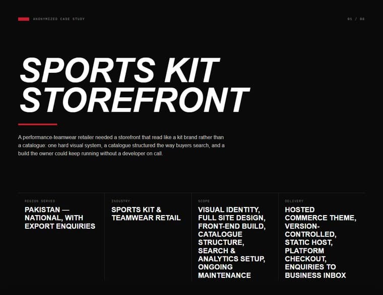 Sports Kit Storefront